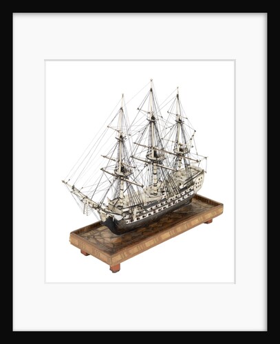 French prisoner of war model of a 74-gun two-decker by unknown