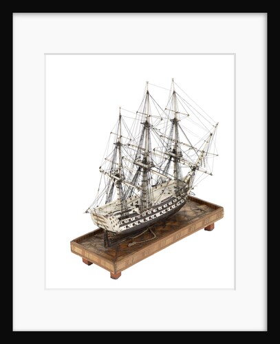 French prisoner of war model of a 74-gun two-decker by unknown