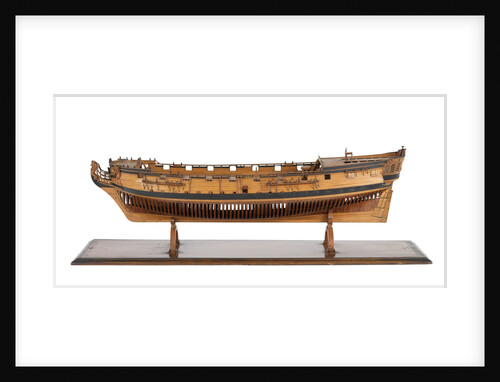 A model of a warship; 22 guns by unknown