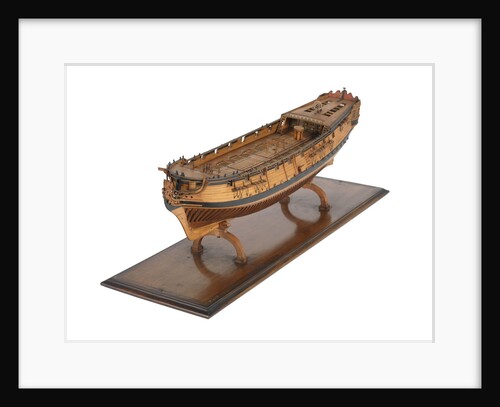 A model of a warship; 22 guns by unknown