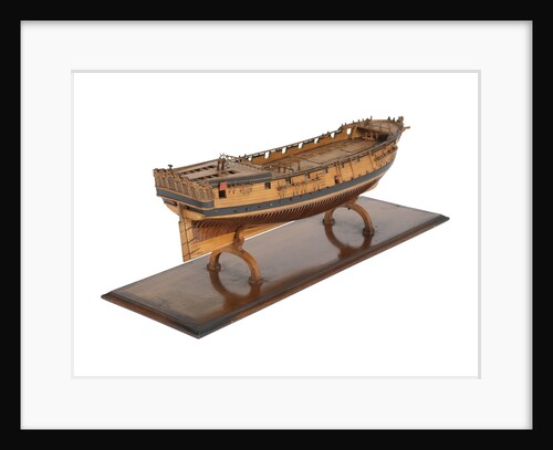 A model of a warship; 22 guns by unknown