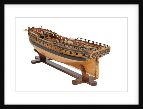 Contemporary full hull model 'Minerva' (1780), a 38-gun frigate by G.W. French