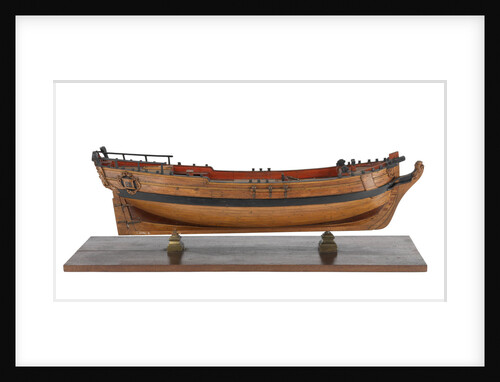 Full hull model of a single-masted hoy or yacht by unknown