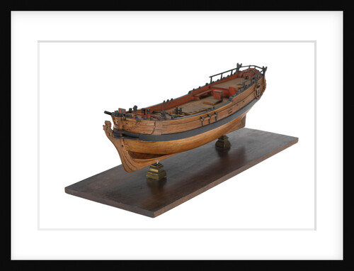 Full hull model of a single-masted hoy or yacht by unknown