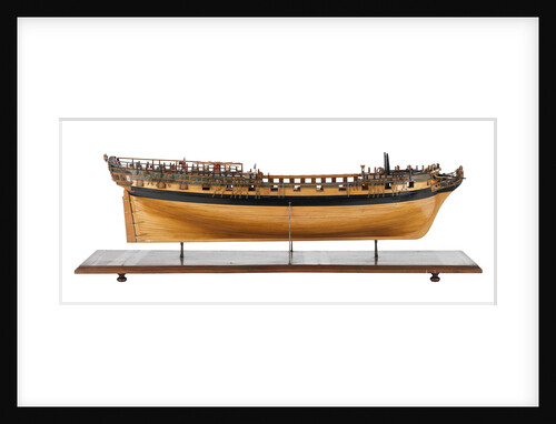 Contemporary full hull model of the 'Winchelsea' (circa 1764) a frigate of 32 guns by Thomas Burroughs