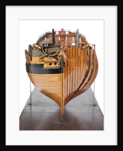 Contemporary full hull model of the 'Winchelsea' (circa 1764) a frigate of 32 guns by Thomas Burroughs