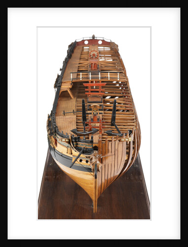 Contemporary full hull model of the 'Winchelsea' (circa 1764) a frigate of 32 guns by Thomas Burroughs