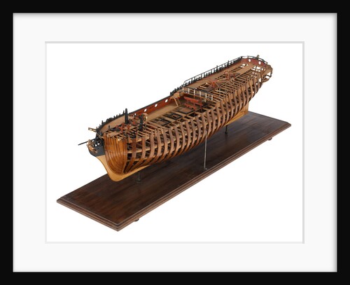 Contemporary full hull model of the 'Winchelsea' (circa 1764) a frigate of 32 guns by Thomas Burroughs