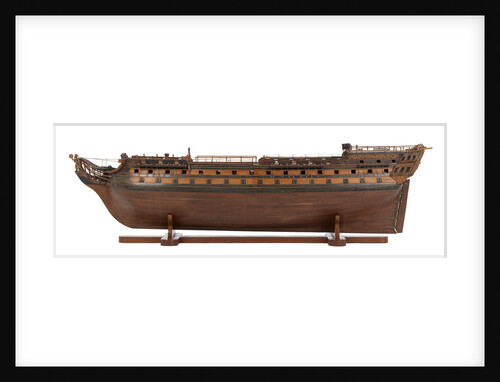Contemporary full hull model of the 'L'Éole' (1789), a French 74-gun two-decker ship of the line by Unknown