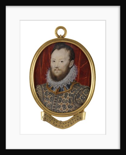 A young Elizabethan man, called Robert Devereux, 2nd Earl of Essex (1565-1601) by Hilliard/Oliver school