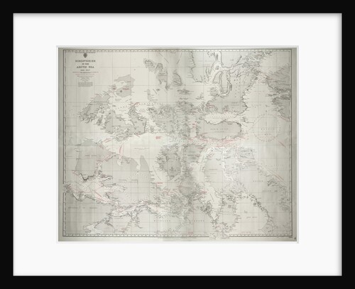 Discoveries in the Arctic Sea 1616-1927 Reproduction of former Admiralty chart no. 2118 published 1855, with corrections to 1927. Additional North West Passage tracks to 1954 by HM Admiralty