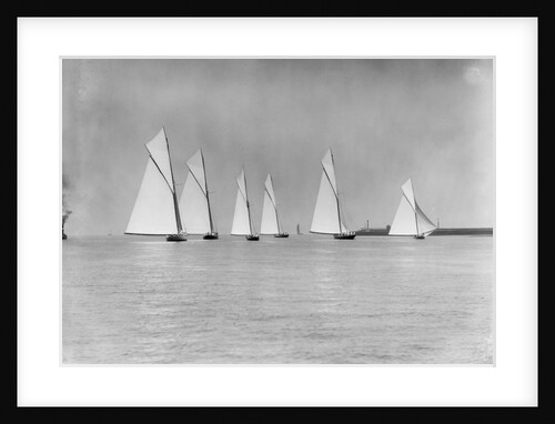 Six yachts racing on the Medway by Anonymous