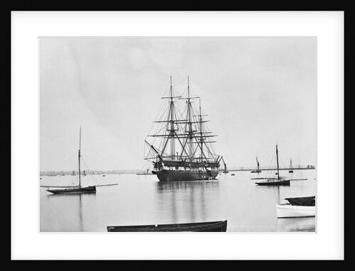'Worcester' (1843) moored in the Thames in 1875 by unknown