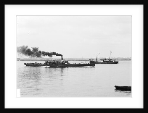 Paddle steamer 'Glen Rosa' (1877) with cargo steamer 'City of Verviers' (1875) in the distance by unknown