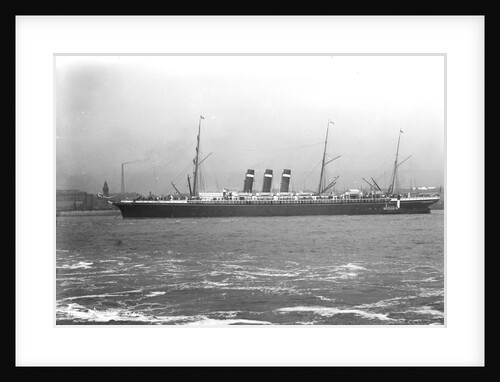 Passenger liner 'City of New York' (1888) at anchor, River Mersey, Liverpool by unknown