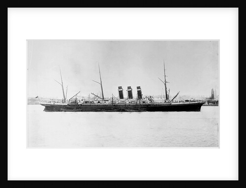 Passenger liner 'City of New York' (1888) at anchor, River Mersey, Liverpool by unknown