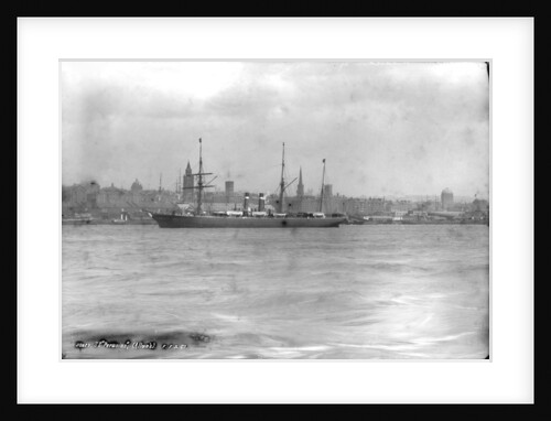 Passenger liner 'Peruvian' (1863) at anchor River Mersey in 1891 by National Maritime Museum