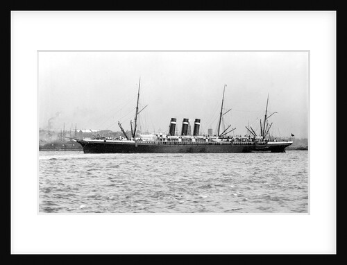 Passenger liner 'City of New York' (1888) at anchor, River Mersey, Liverpool by unknown