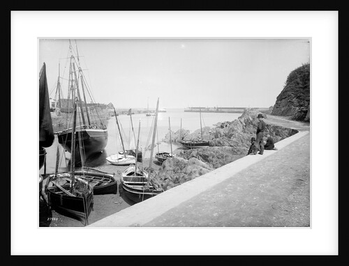 'Aurora' (Br, 1877) lying aground in harbour by Francis Frith & Co.