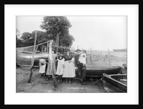 Family of fisherfolk, Llangwm, Pembrokeshire by Francis Frith & Co.