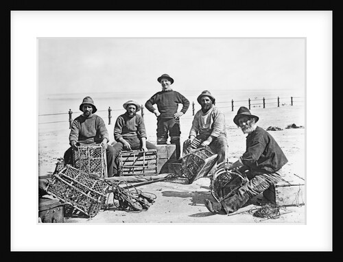 Fishermen with lobster pots, Sheringham, Norfolk by Francis Frith & Co.