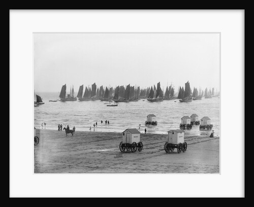 Harbour and herring fleet, Scarborough, Yorkshire by London