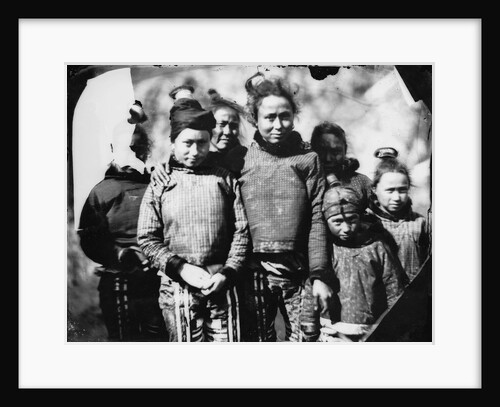 Group portrait of Inuit girls and women by Edward Augustus Inglefield
