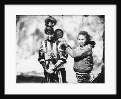 Two Inuit women with baby by Edward Augustus Inglefield