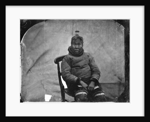 An elderly Inuit woman seated in chair by Edward Augustus Inglefield