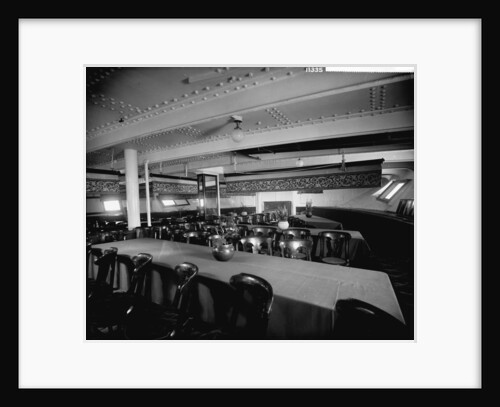 Second Class Dining Saloon on the 'Rome' (1881) by Bedford Lemere & Co.