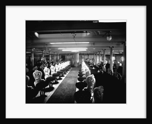 Second Class Dining Saloon on the 'Rome' (1881) by Bedford Lemere & Co.