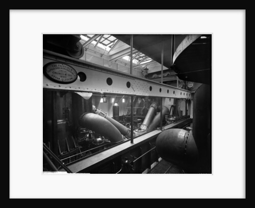 Engine Room on the 'Lucania' (1893) by Bedford Lemere & Co.