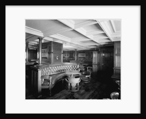 First Class Smoking Room on the 'Omrah' (1899) by Bedford Lemere & Co.