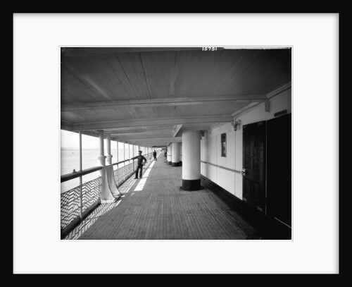 First Class Promenade on the 'Lucania' (1893) by Bedford Lemere & Co.