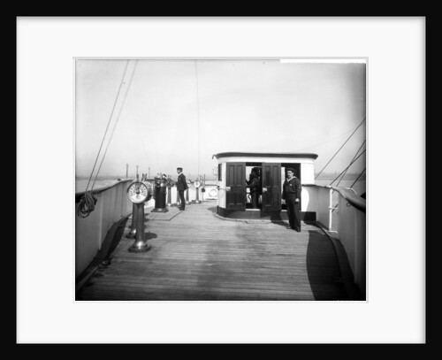 Flying Bridge on the 'Lucania' (1893) by Bedford Lemere & Co.