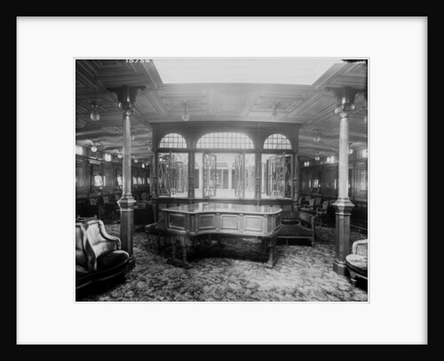 First Class Music Room on the 'Lucania' (1893) by Bedford Lemere & Co.