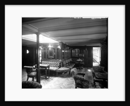 First Class Smoking Room on the 'Saxonia' (1900) by Bedford Lemere & Co.
