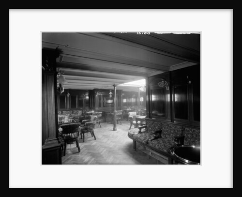 First Class Smoking Room on the 'Saxonia' (1900) by Bedford Lemere & Co.