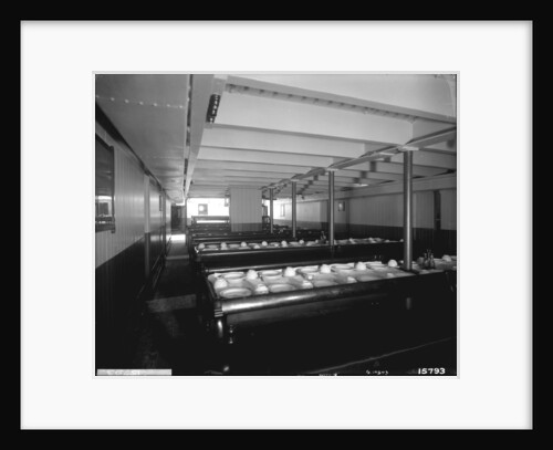 Third Class Dining Saloon on the 'Saxonia' (1900) by Bedford Lemere & Co.