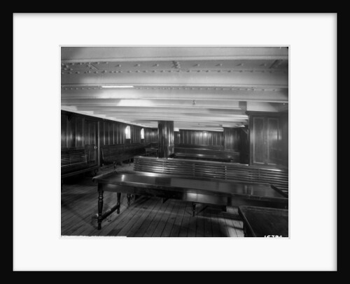 Third Class Smoking Room on the 'Saxonia' (1900) by Bedford Lemere & Co.