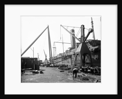 Cranes at the Fitting-out Basin, John Brown & Co. Ltd, Clydebank, 1901 by Bedford Lemere & Co.
