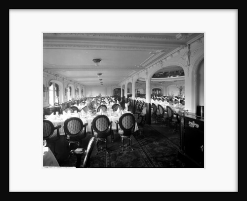First Class Dining Saloon on the 'Balmoral Castle' (1910) by Bedford Lemere & Co.