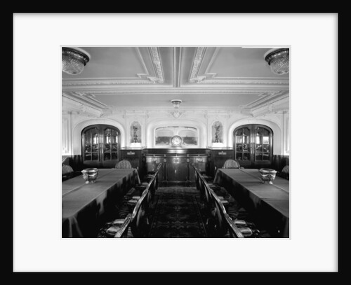 First Class Dining Saloon on the 'Balmoral Castle' (1910) by Bedford Lemere & Co.