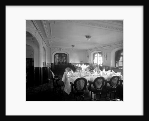First Class Dining Saloon on the 'Balmoral Castle' (1910) by Bedford Lemere & Co.