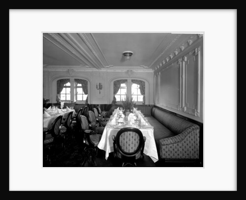 First Class Dining Saloon on the 'Balmoral Castle' (1910) by Bedford Lemere & Co.