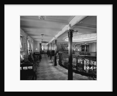 First Class Lounge on the 'Balmoral Castle' (1910) by Bedford Lemere & Co.
