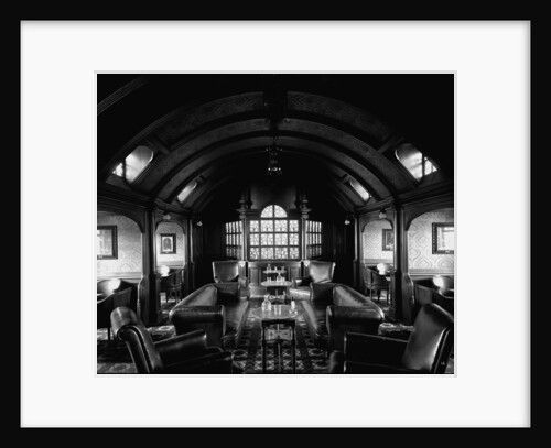 First Class Smoking Room on the 'Balmoral Castle' (1910) by Bedford Lemere & Co.