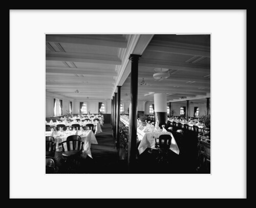 Second Class Dining Saloon on the 'Balmoral Castle' (1910) by Bedford Lemere & Co.
