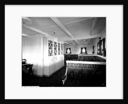 Second Class Library on the 'Balmoral Castle' (1910) by Bedford Lemere & Co.