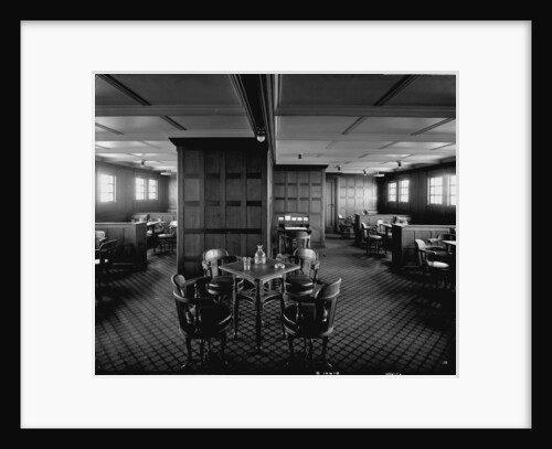 Second Class Smoking Room on the 'Balmoral Castle' (1910) by Bedford Lemere & Co.